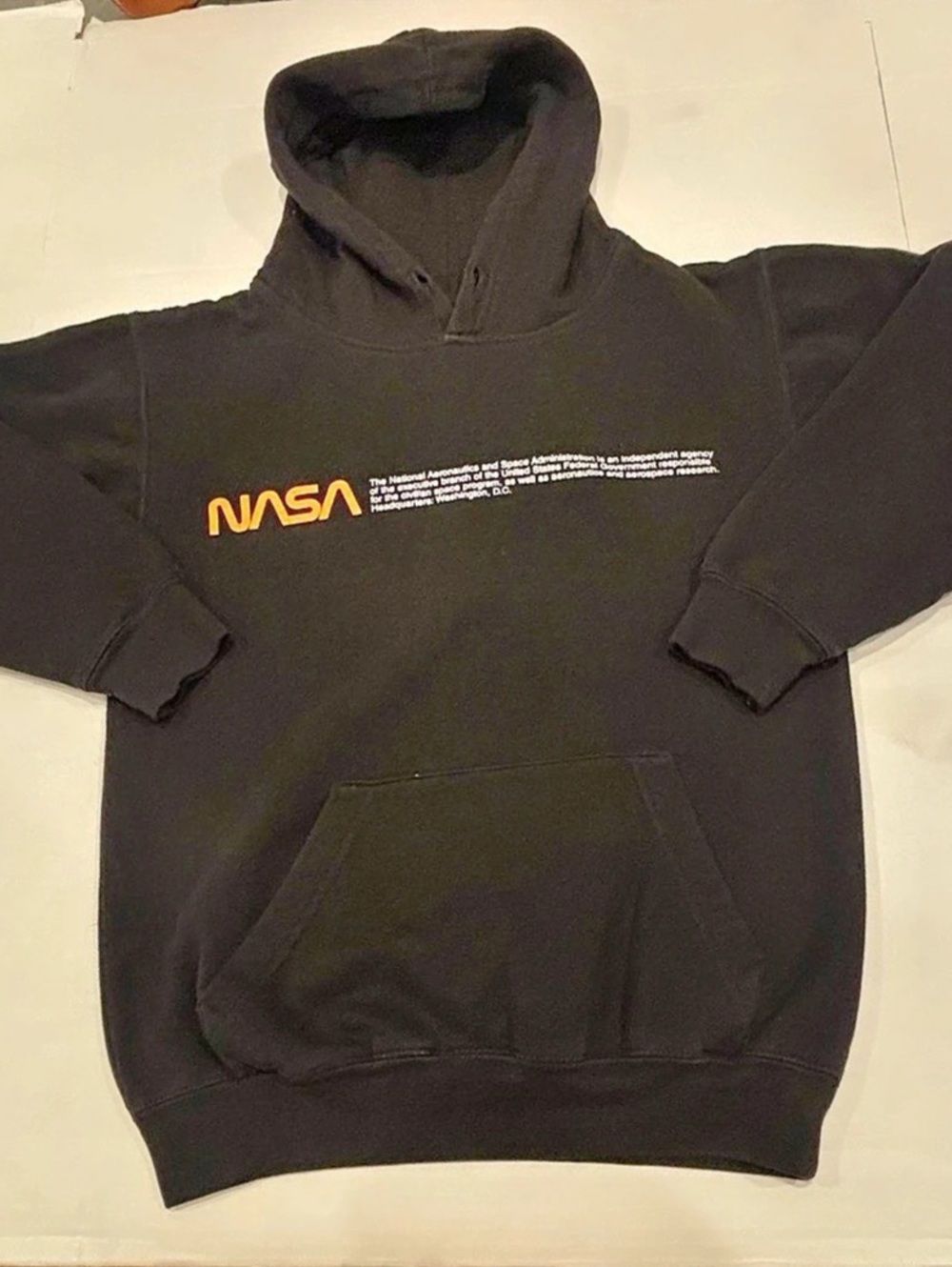 NASA Explore More Space Shuttle Blueprint Pullover Hoodie Black
